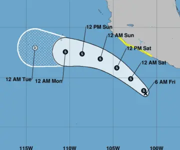 Se forma la depresión tropical Cuatro-E en costas de Guerrero