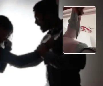 Joven exhibe video de su pareja amenazándola con arma blanca