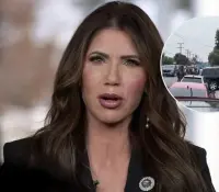 Supervisa Noem redadas  en Los Ángeles