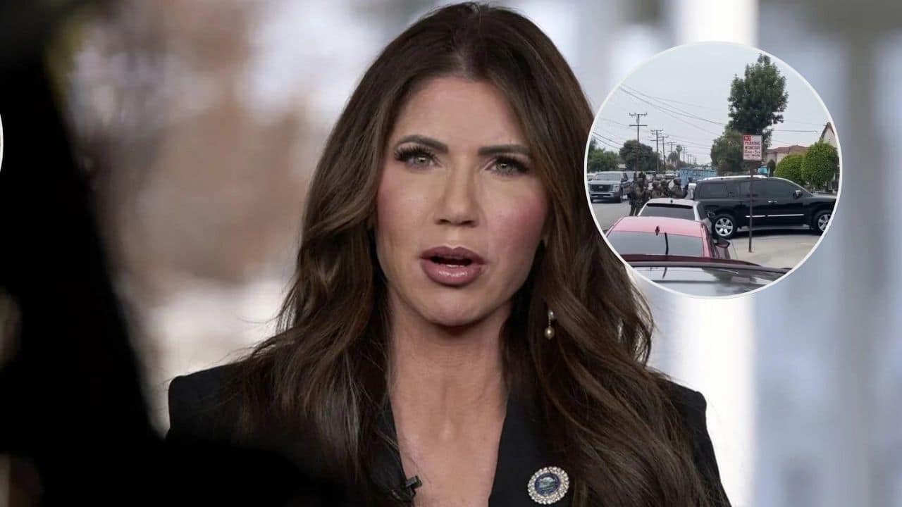 Supervisa Noem redadas en Los Ángeles