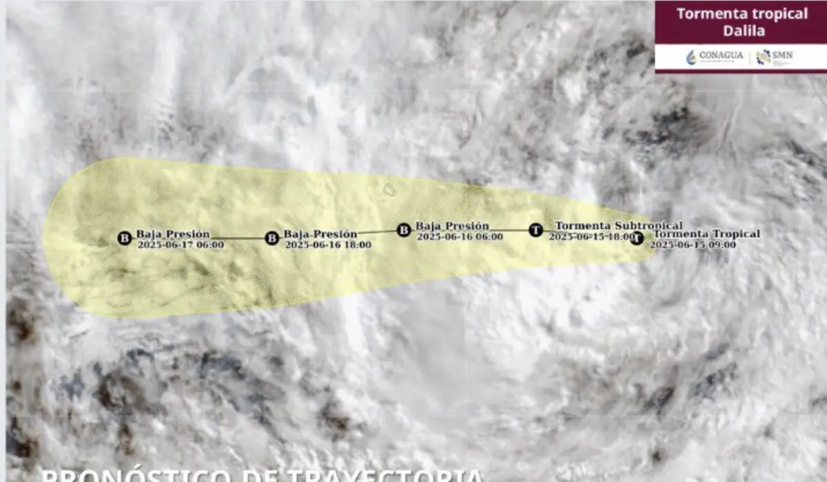 Tormenta tropical Dalila se desplaza dejando lluvias en regiones de Pacífico