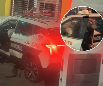 Detienen a sujeto tras robar y chocar patrulla contra comercio en Hermosillo