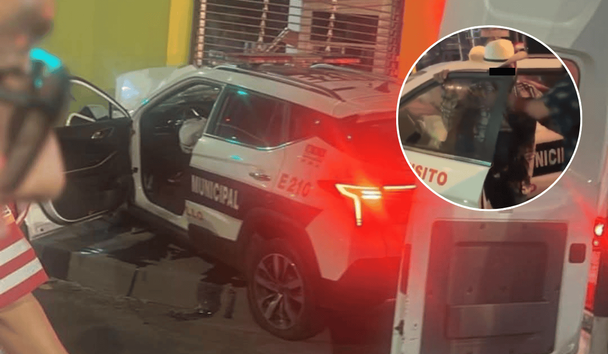Detienen a sujeto tras robar y chocar patrulla contra comercio en Hermosillo