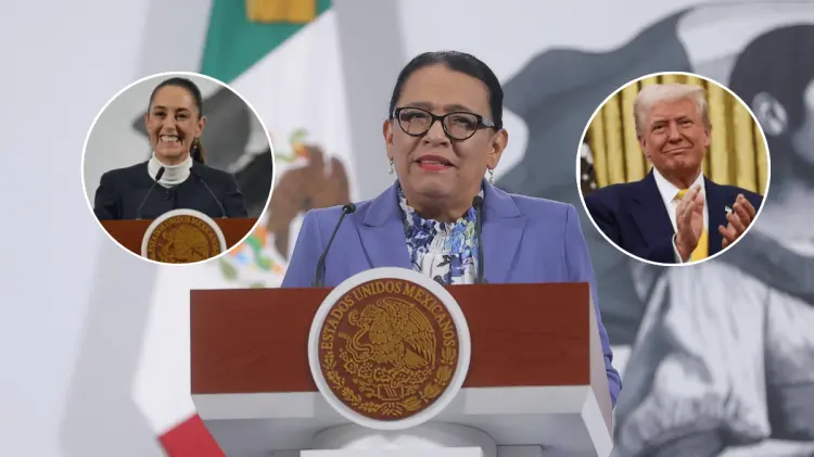 La titular de la Secretaría de Gobernación encabezó la conferencia mañanera de este martes.