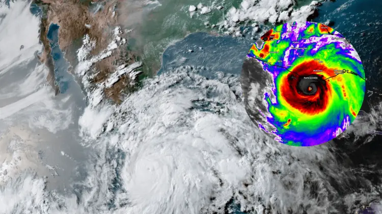 El huracán Erick sigue creciendo en costas de Guerrero y Oaxaca. (Foto: Especial/EXPRESO)