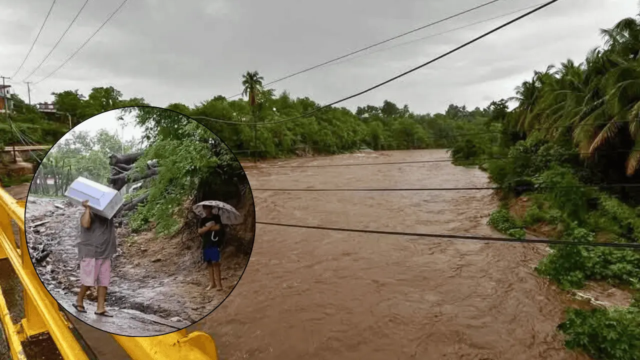 Muere niño arrastrado por un río tras paso del huracán Erick en Guerrero