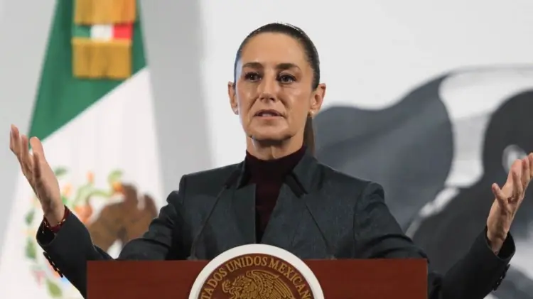 Presidenta Claudia Sheinbaum en Palacio Nacional. (Foto: Agencia Reforma / EXPRESO)
