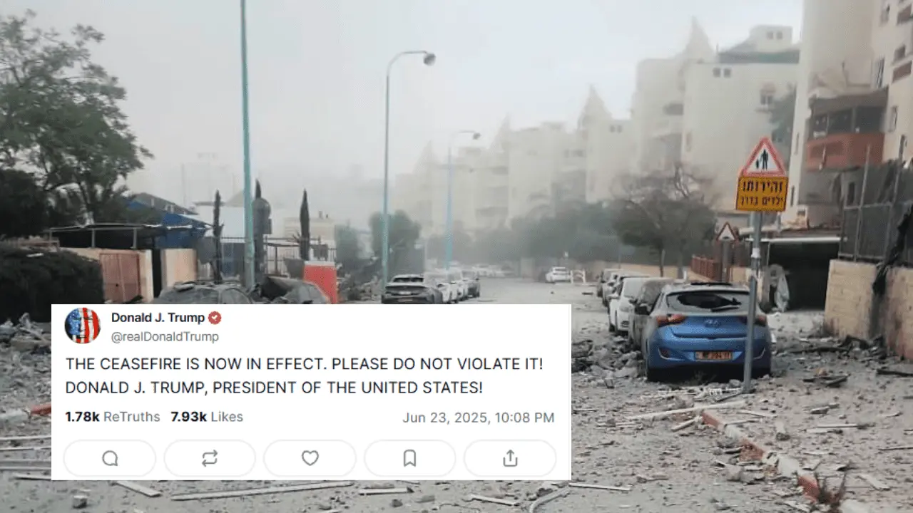 Trump anuncia en sus redes inicio de alto al fuego entre Irán e Israel