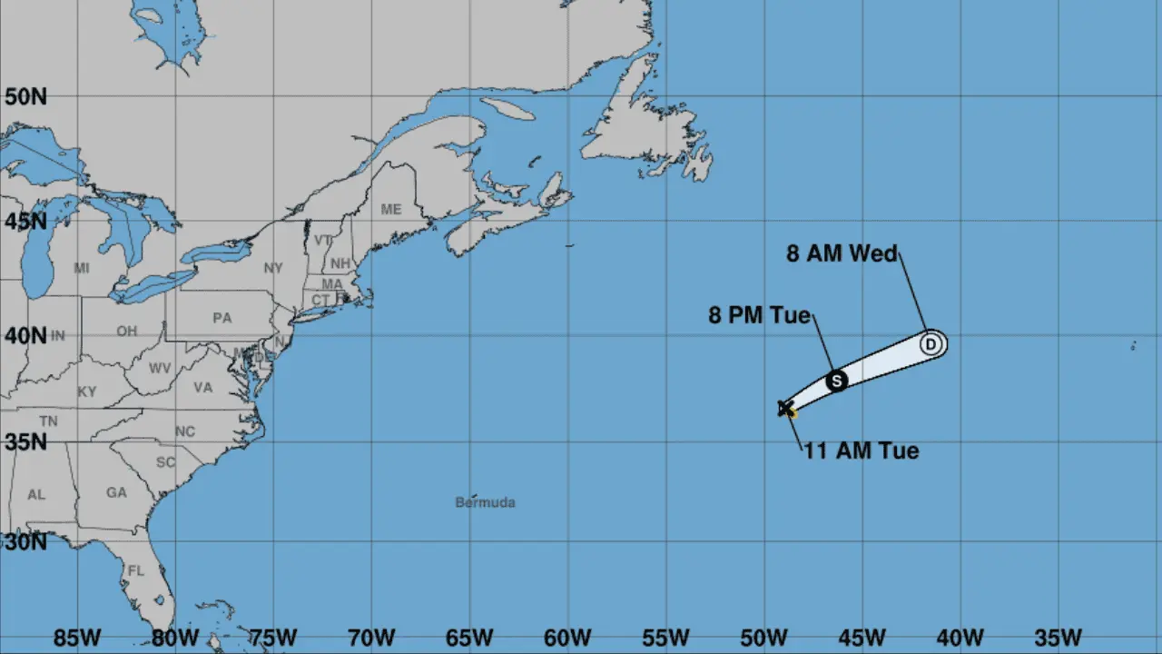 Tormenta tropical Andrea se forma en el océano Atlántico