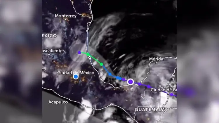 Depresión tropical en Golfo de México. (Foto: Especial / EXPRESO)