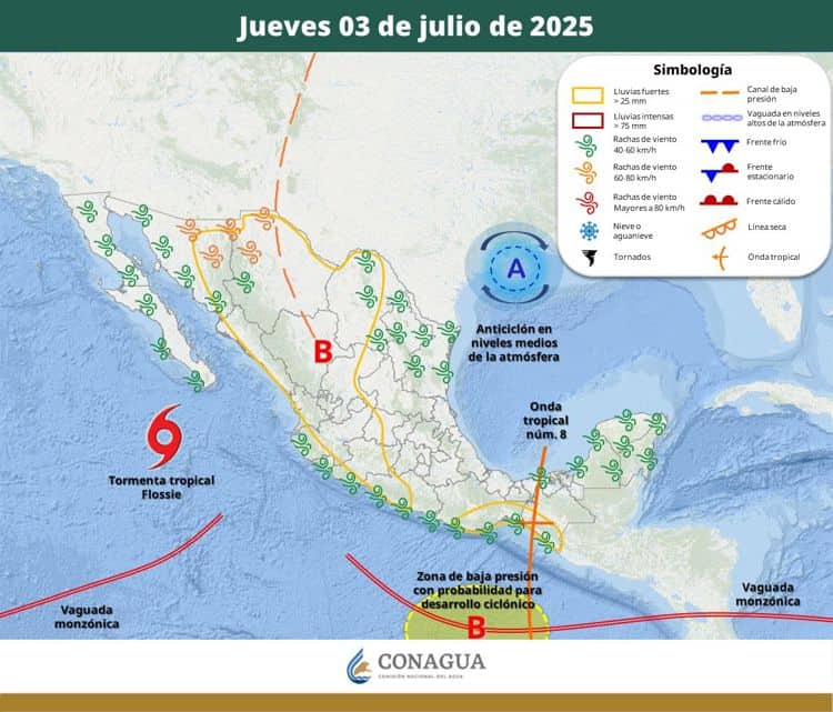 Lluvias fuertes y calor extremo pronostican en Sonora este jueves