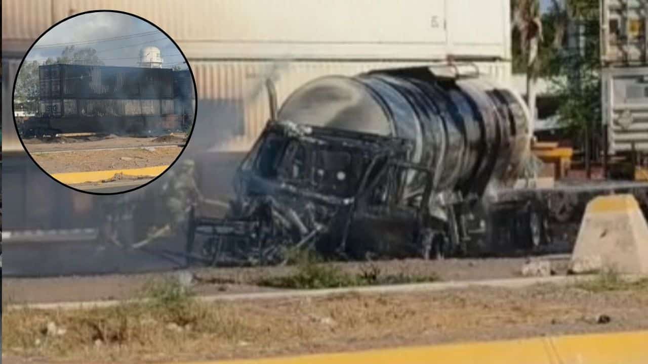Explota pipa de combustible tras chocar con tren en Cajeme