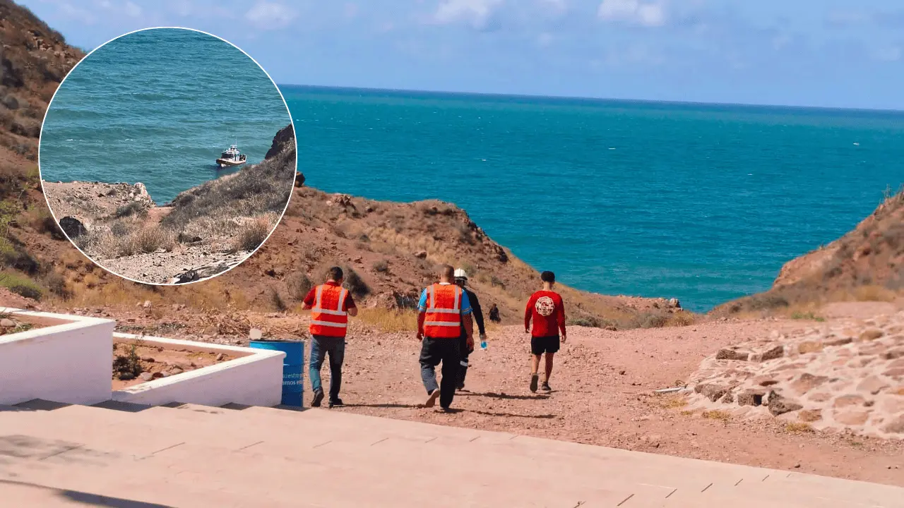 Guaymas: hallan mochila de Cristian, joven desaparecido en el mar