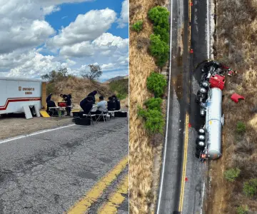 Bomberos de Hermosillo atienden derrame químico en tramo Moctezuma-Mazocahui