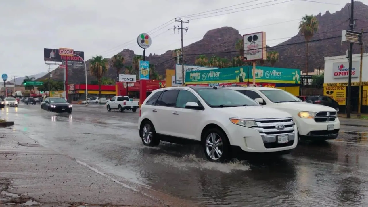 Se registran precipitaciones en la región de Guaymas y Empalme