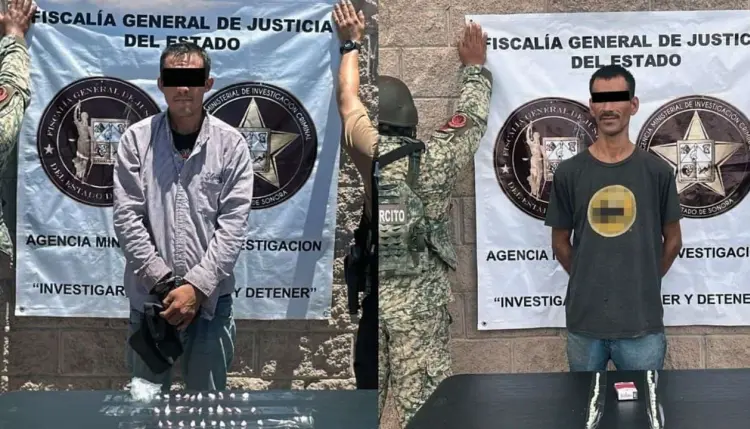 Capturan a dos sujetos por delitos de narcomenudeo en Hermosillo
