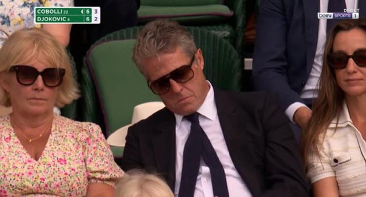 Imagen de Hugh Grant en Wimbledon le da la vuelta al mundo