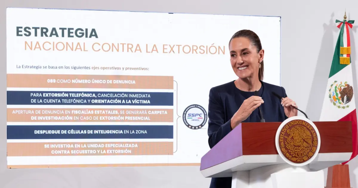 Sheinbaum presenta Iniciativa para perseguir por oficio la extorsión