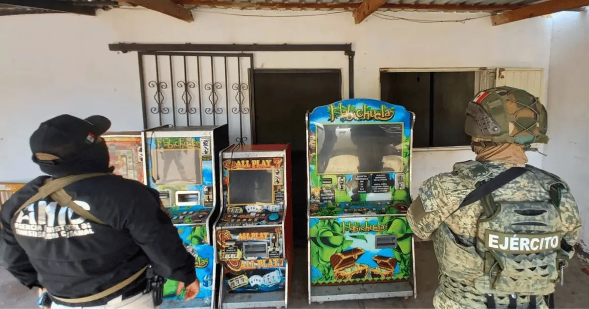 Aseguran 11 máquinas tragamonedas de grupos criminales en SIRM y Cajeme