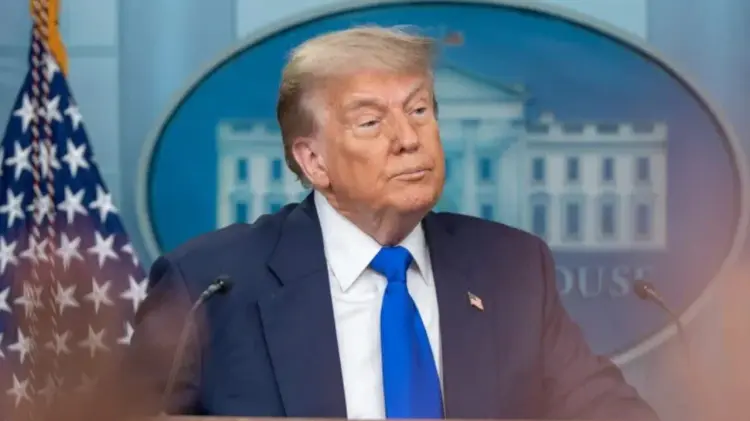 Presidente Donald Trump en rueda de prensa. (Foto: Especial / EXPRESO)