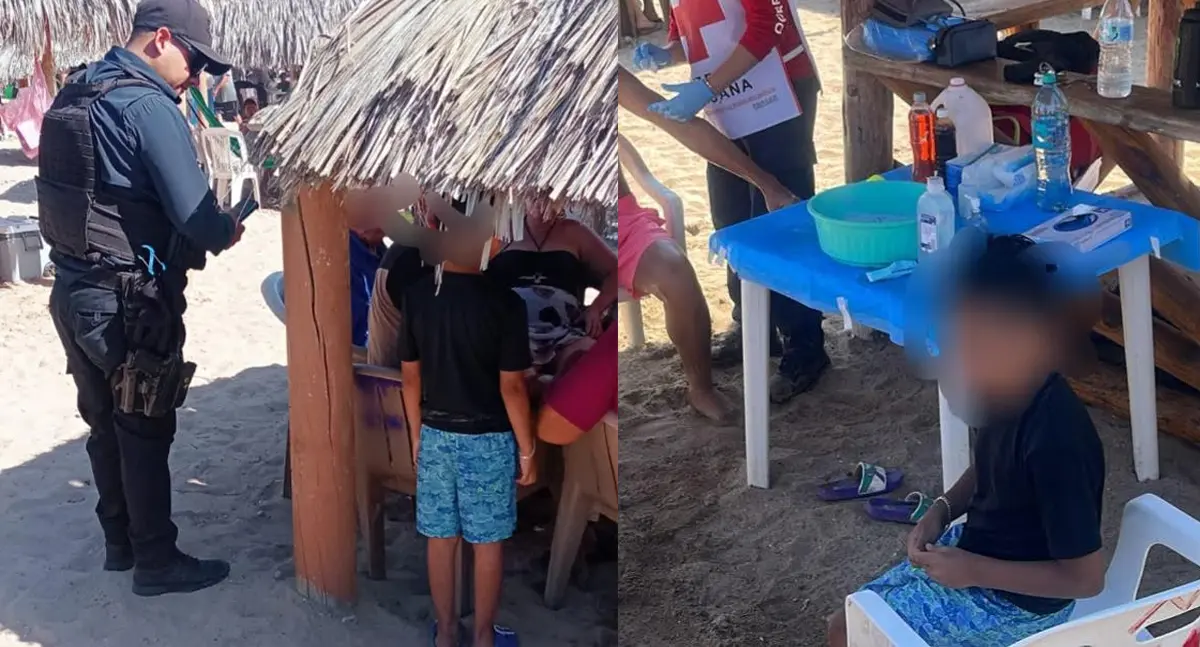 Rescatan a menor extraviado en la playa de Bahía de Kino