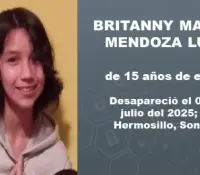 Activan Alerta Amber por desaparición de Britanny Marian en Hermosillo