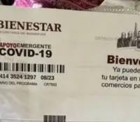 Alertan por fraude con tarjeta falsa del Apoyo Covid-19 de Bienestar