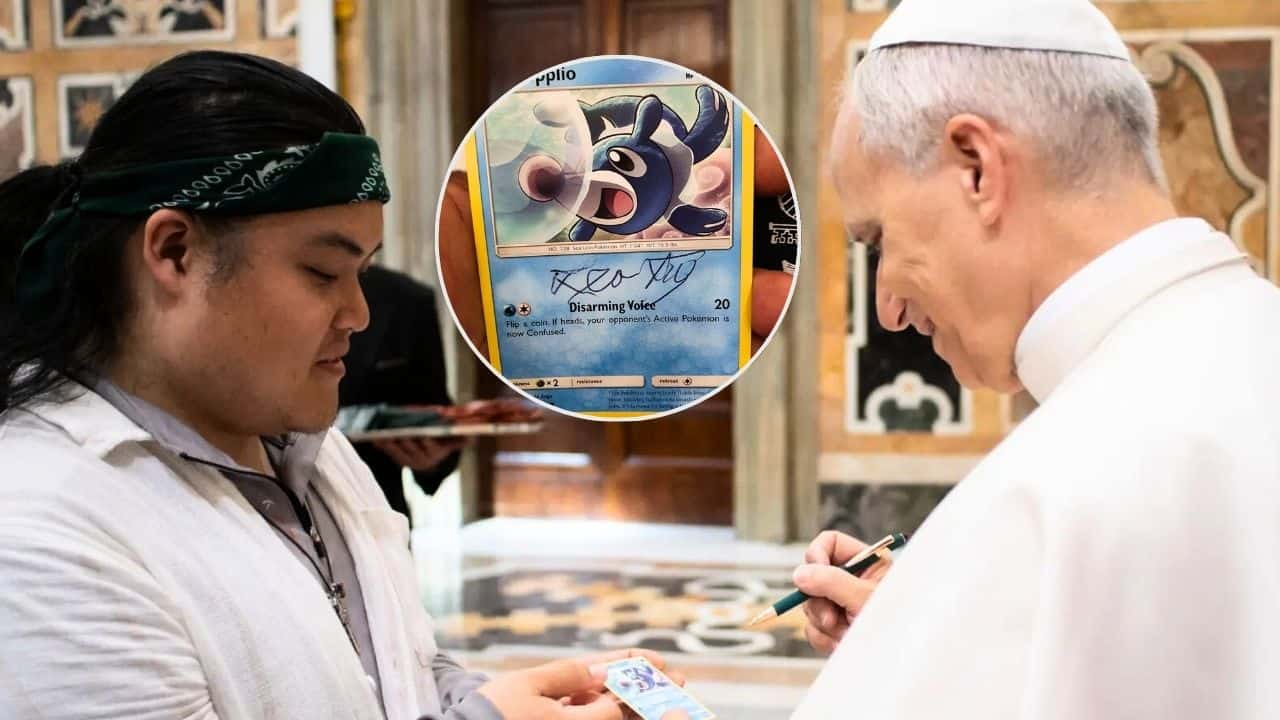 Papa León XIV bendice carta de Pokémon y momento se viraliza