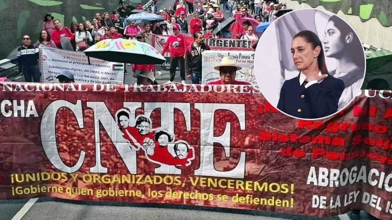 Amaga CNTE con protestar en evento de Sheinbaum