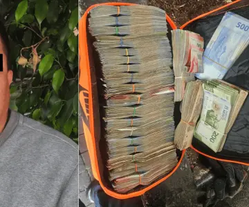 Detienen a motociclista por no traer casco; le hallan un millón de pesos