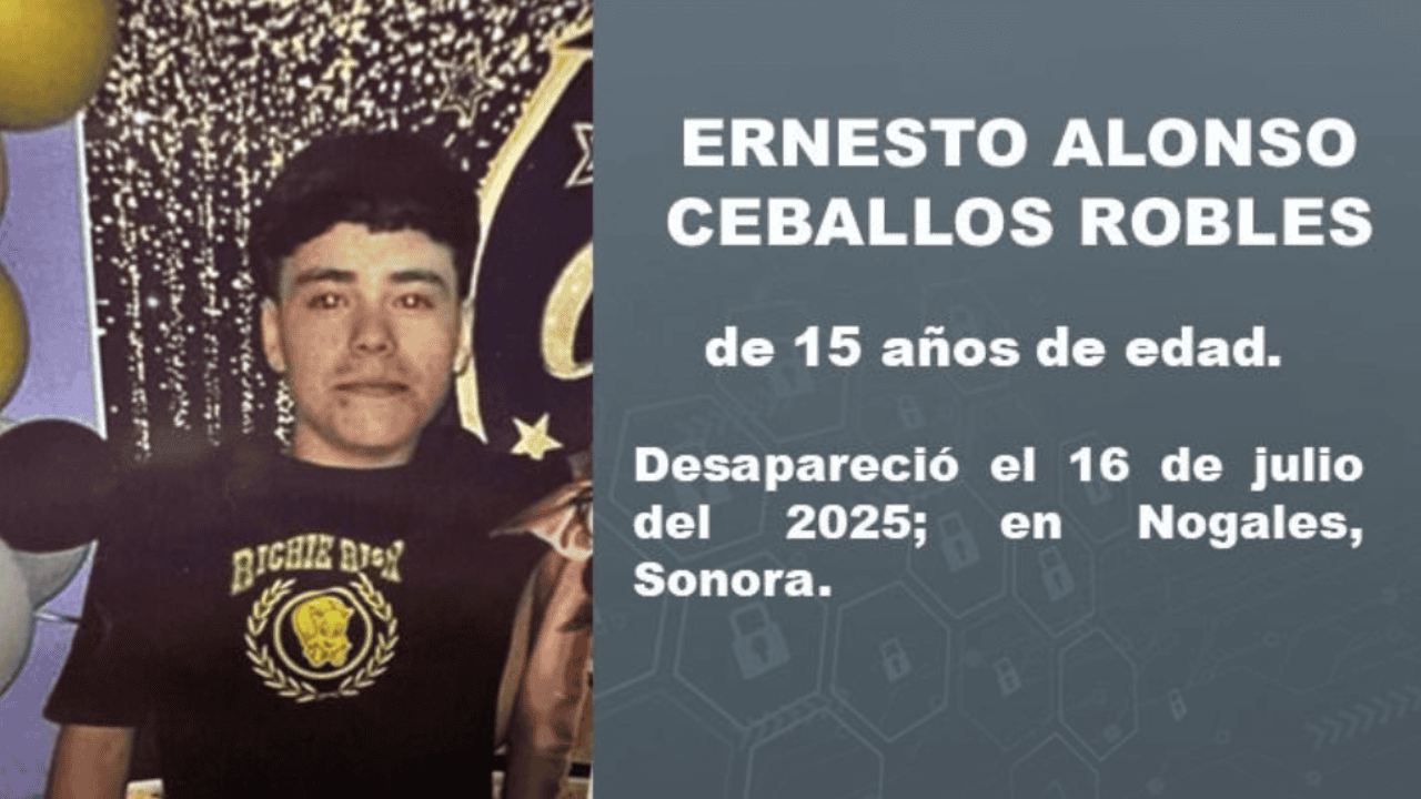 Activan Alerta Amber por Ernesto Alonso, menor desaparecido en Nogales