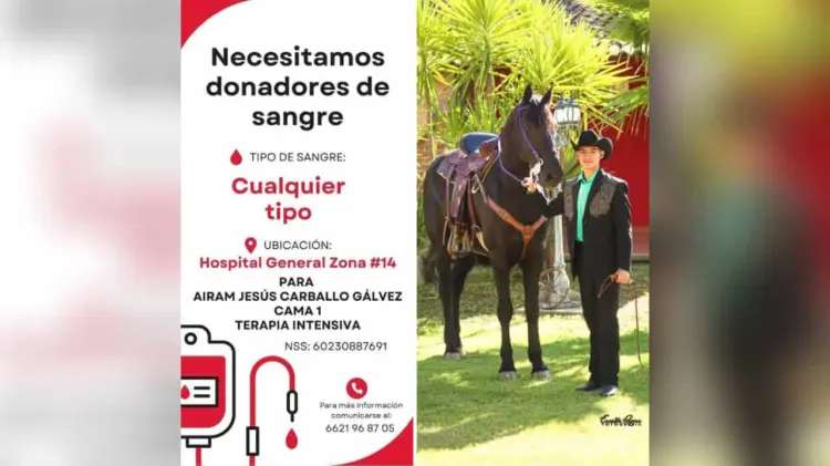 La familia solicita donadores de sangre de cualquier tipo. (Foto: Especial / EXPRESO)