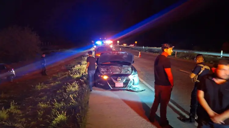 Dos vehículos tuvieron un accidente por colisión a causa de una vaca que andaba suelta