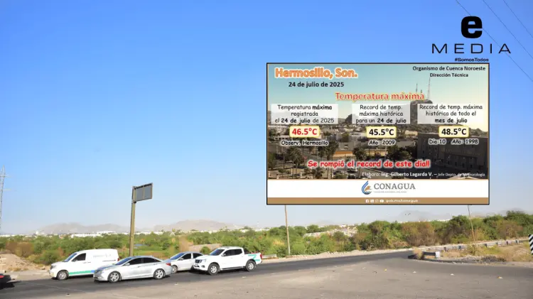 Hermosillo alcanzó 46.5 °C y rompió récord de 2009. (Foto: Alfredo Gerardo/EXPRESO)