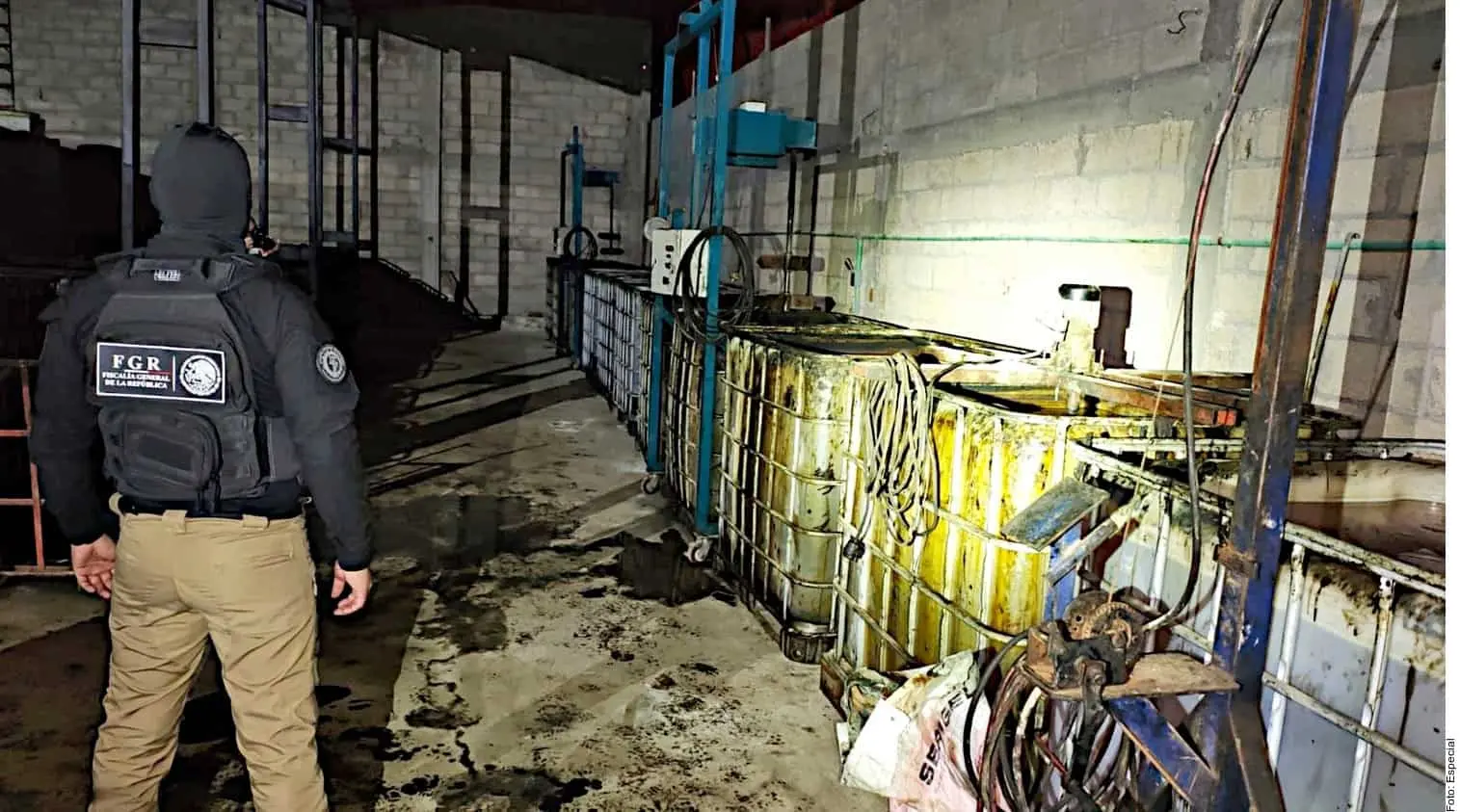 Aseguran bodega clandestina de huachicoleo ubicada cerca de un cuartel