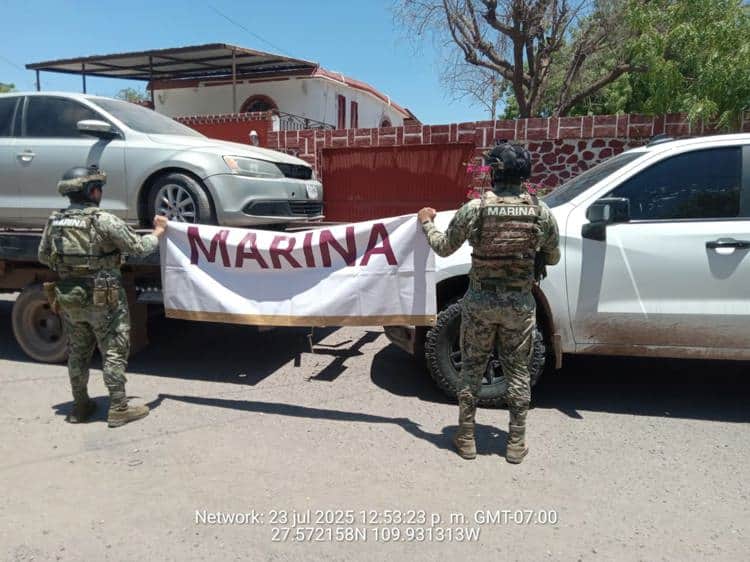 En Cajeme Secretaría de Marina decomisa armamento, equipo táctico y droga