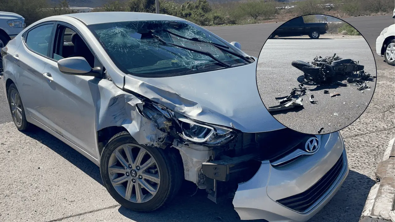 Fallece motociclista tras fuerte choque al norte de Guaymas