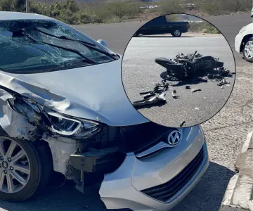 Fallece motociclista tras fuerte choque al norte de Guaymas