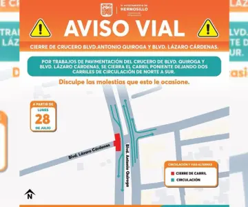 Por obra de pavimentación se cierra crucero de Quiroga y Lázaro Cárdenas