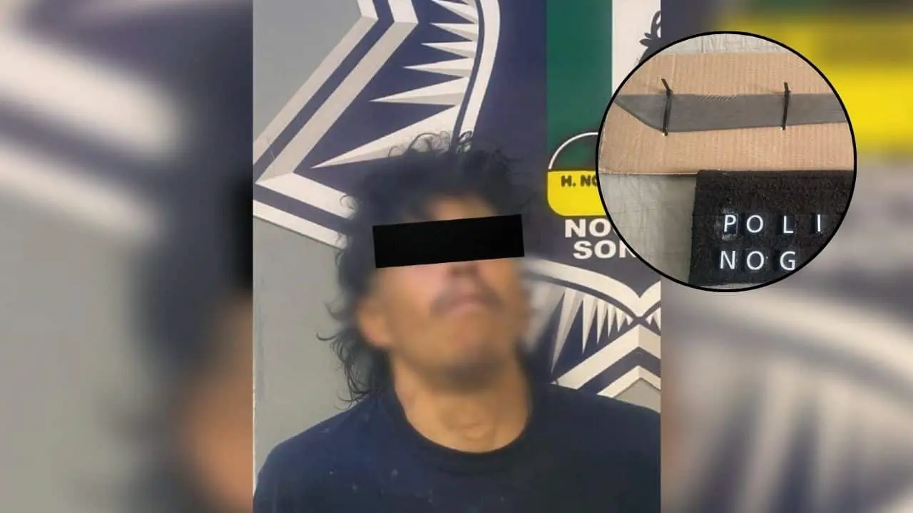 Detienen a sujeto armado cerca de cruce fronterizo en Nogales