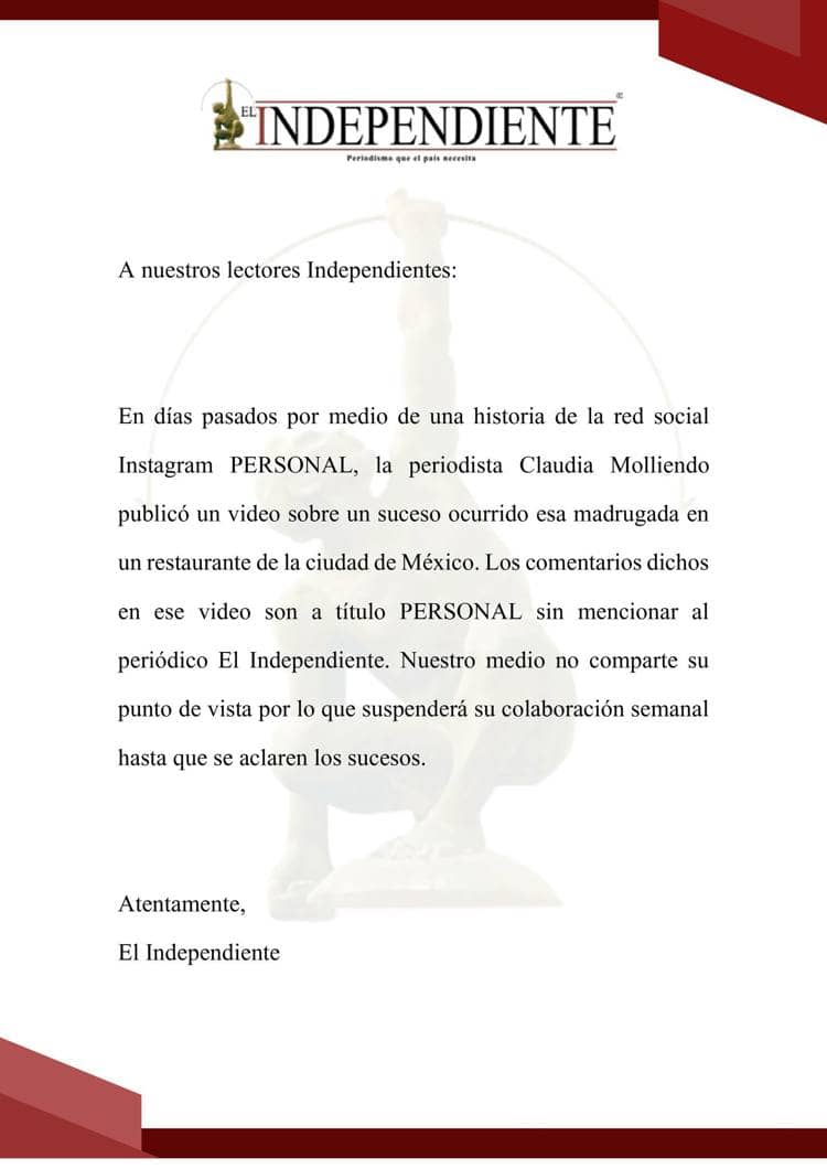 Claudia Mollinedo se disculpa tras video que le valió el mote Lady Polanco