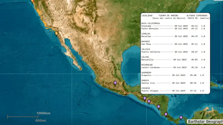 El Centro de Alerta de Tsunamis también descarta a Sonora. (Foto: Especial/EXPRESO)