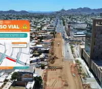 Cierran tramo del Colosio por obras del paso a desnivel en Solidaridad