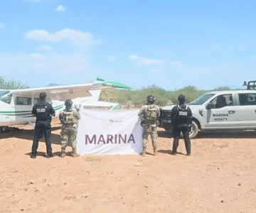 Marina asegura avioneta con droga en pista clandestina de Cajeme