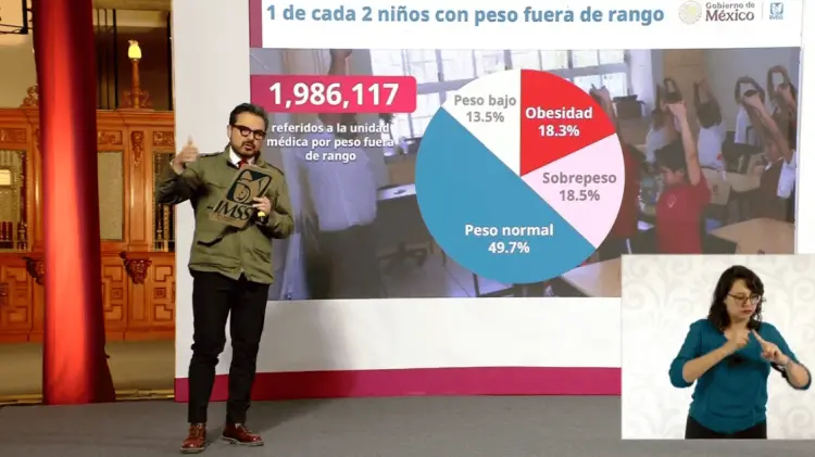 El director general del IMSS dijo que 1 millón 986 mil 117 menores tienen sobrepeso. (Especial)
