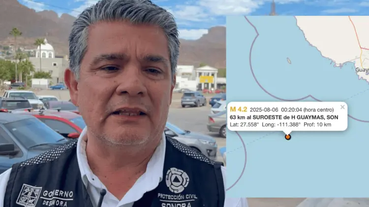 En los últimos 218 días el puerto de Guaymas ha registrado un total de 64 sismos
