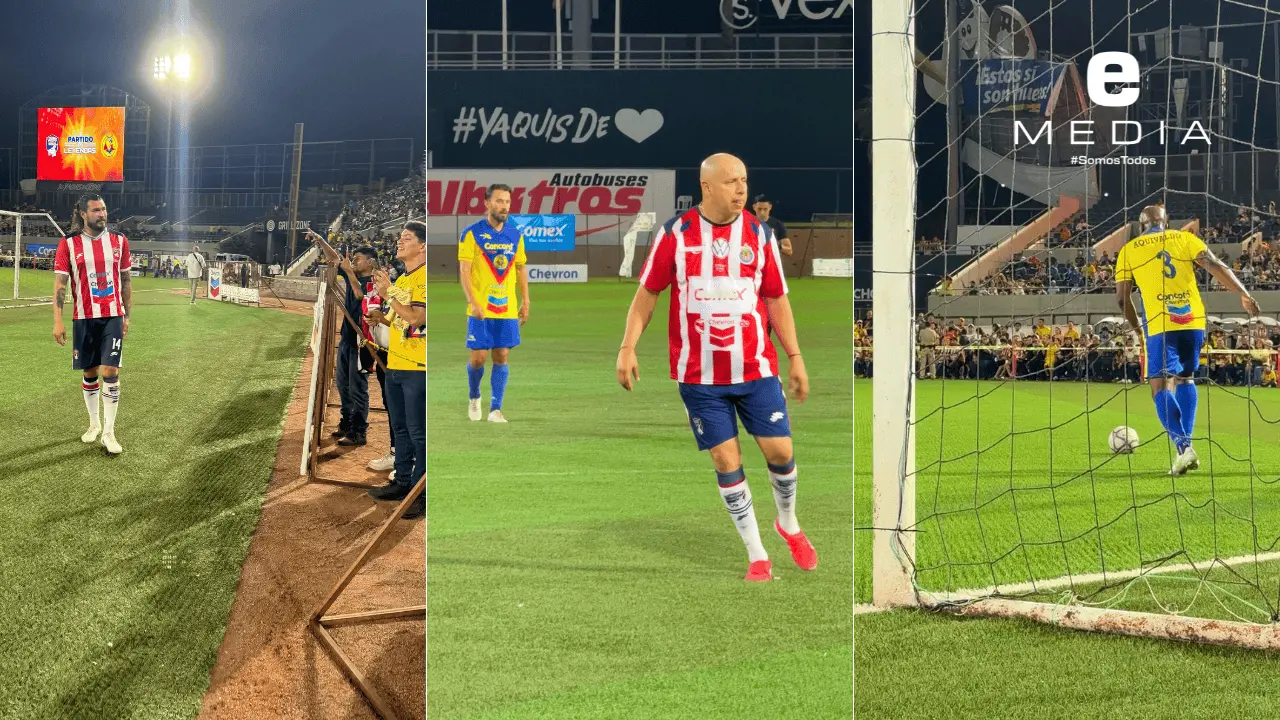 América y Chivas empatan 1-1 en Clásico de Leyendas en Ciudad Obregón