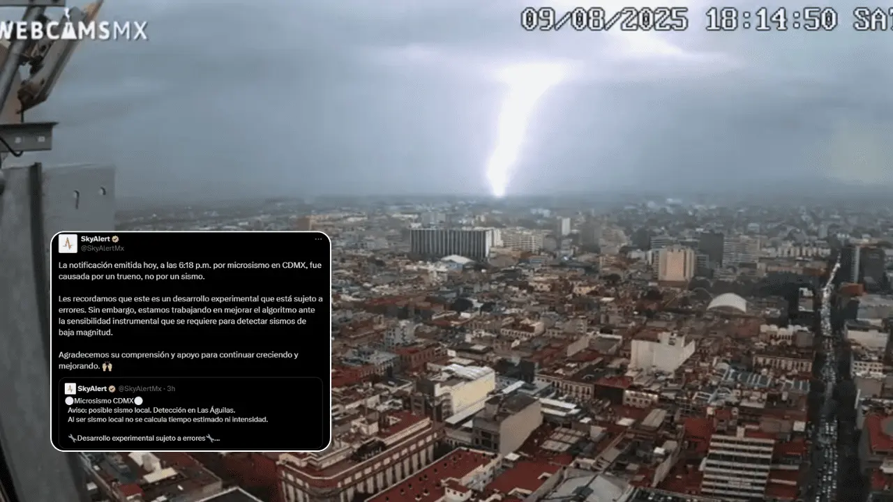 Fuerte tormenta eléctrica provoca activación de sismógrafo en CDMX