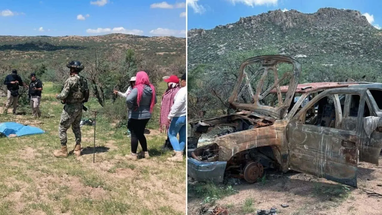 Investigan hallazgo de restos y vehículos calcinados en ruta Sáric-Sásabe