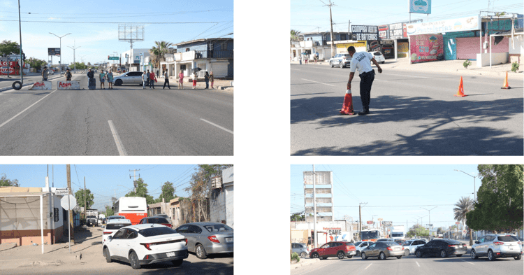 Habitantes de la Primero Hermosillo cierran Solidaridad y Juan R Galaz